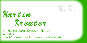 martin kreuter business card